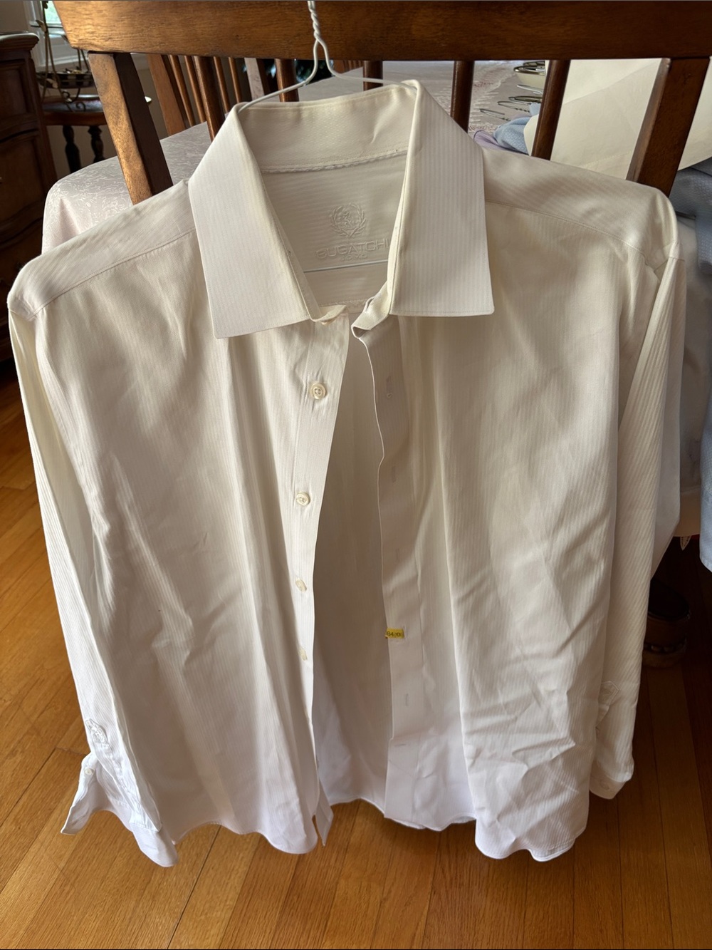 Bugatchi Ivory-White Men's Dress Shirt